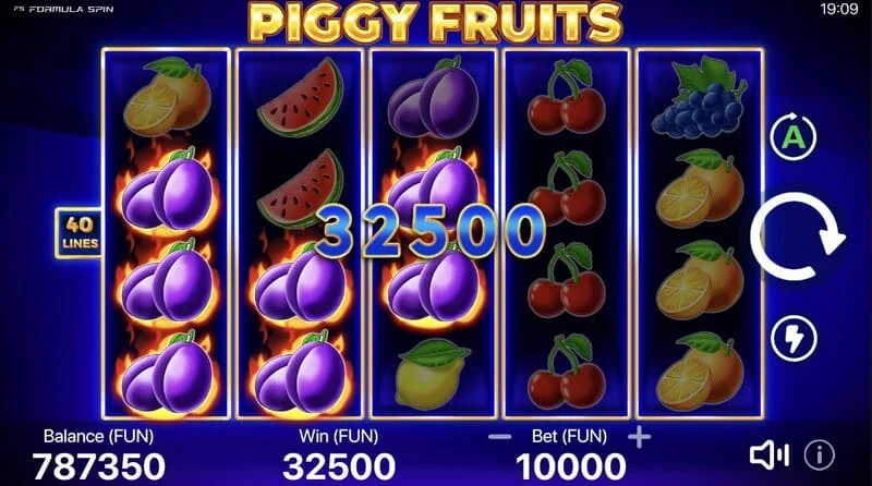 Piggy Fruits - combinazione di maialini salvadanaio e simboli di frutta